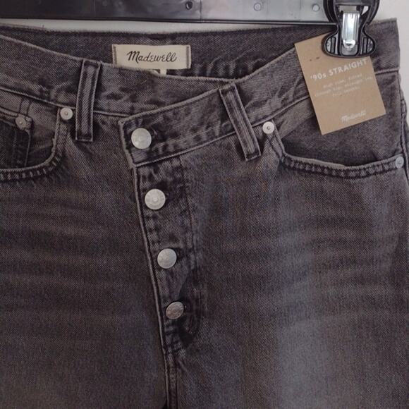 NWT Madewell Cross Tab Edition '90s Straight Jeans Size 28 in Burwick Wash Rigid - Picture 9 of 14